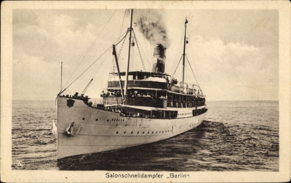 Postcard Salonschnelldampfer Berlin, Swinemünder Dampfschifffahrts AG