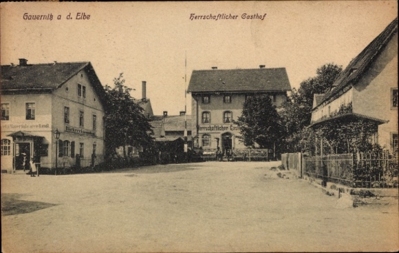 Ak Gauernitz Klipphausen in Sachsen, Herrschaftlicher Gasthof, Bäckerei
