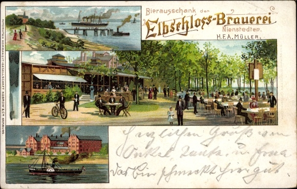 Chromo-Litho Hamburg Altona Nienstedten, Elbschloss brewery