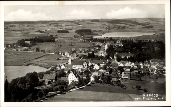 Postcard Kißlegg in Allgäu, aerial photograph