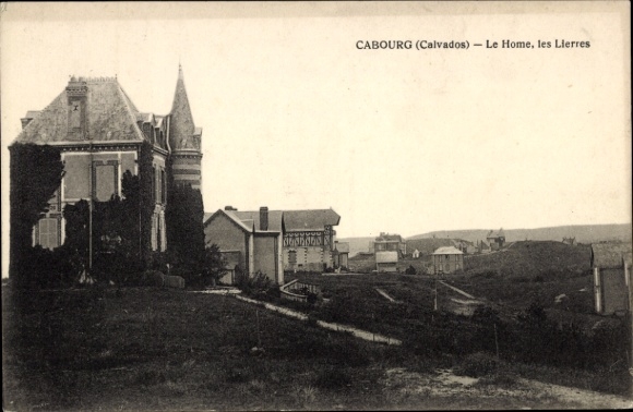Ak Cabourg Calvados, Altes Gebäude, Landschaft, Häuser, Schriftzug:  Le Home, les Lierres