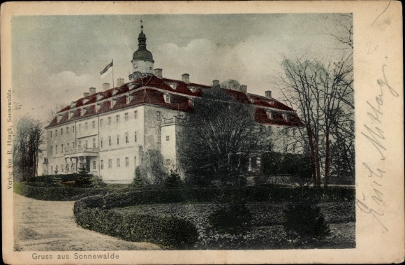 Postcard Sonnewalde in Lower Lusatia, Castle
