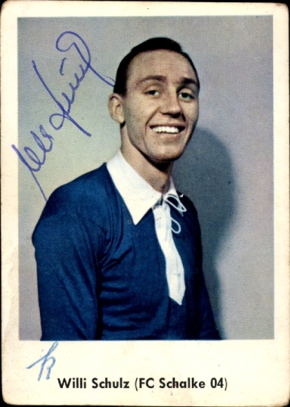 Sammelbild Fußballspieler Willi Schulz, Schalke 04 Gelsenkirchen