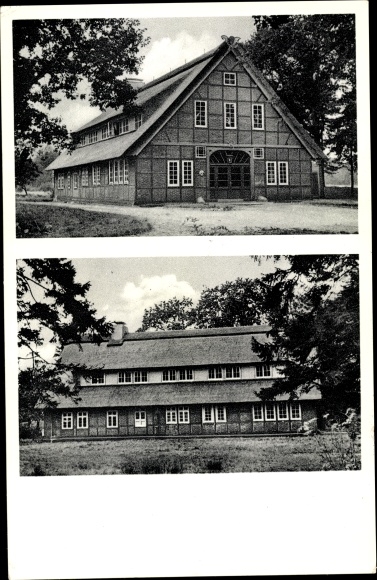 Postcard Everinghausen Sottrum in Lower Saxony, school camp, Eichenhof