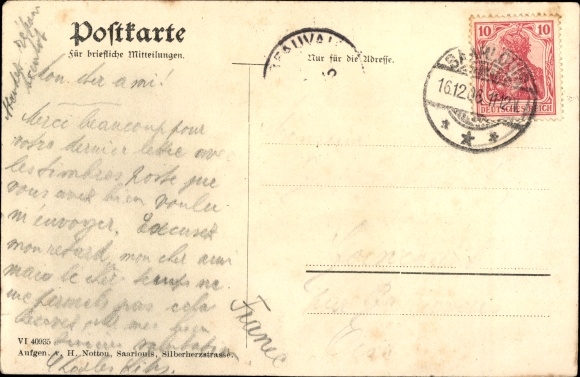 Postcard Saarlouis in Saarland, hall construction