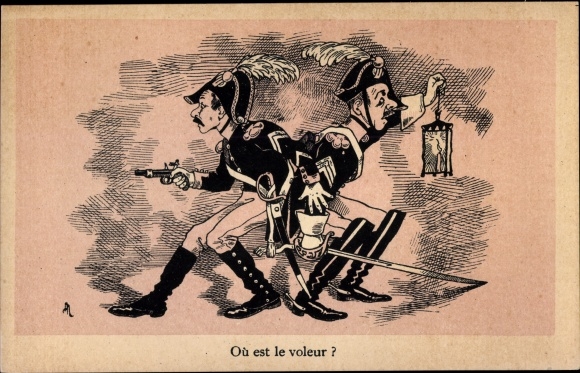 Vexir Postcard Varine Lautee, Where is the thief, Reklame