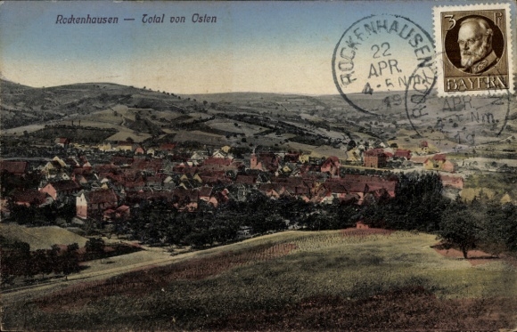 Ak Rockenhausen in der Pfalz, Landschaftsansicht, Stadtansicht, Poststempel, Bayern, 3 Pfennig