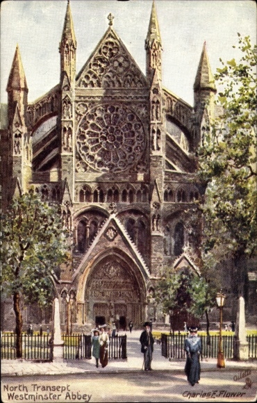 Artist Postcard Flower, Charles F., City of Westminster London City, Westminster Abbey, Tuck 7033