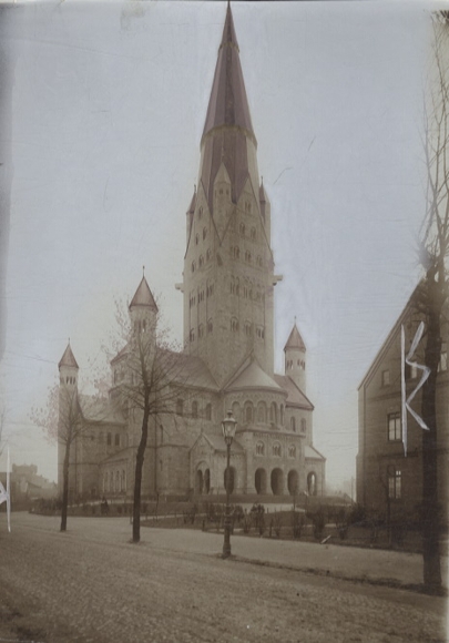 Original photo Rheine in Münsterland, NRW, Antonius Basilica, around 1900