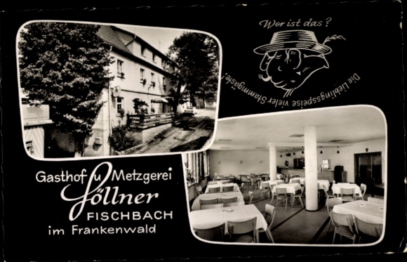 Postcard Fischbach Ebern in Lower Franconia, Gasthof Metzgerei Söllner