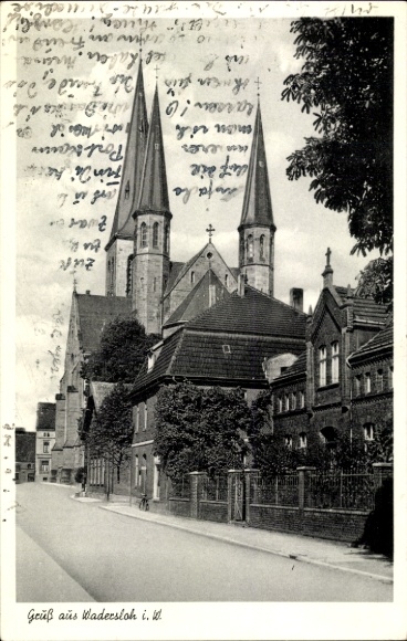 Postcard Wadersloh in Westphalia, Church