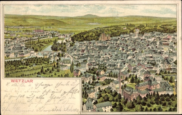 Chromo-Litho Wetzlar on the Lahn, general view
