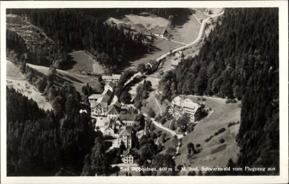 Postcard Bad Rippoldsau Schapbach in the Black Forest, aerial photograph