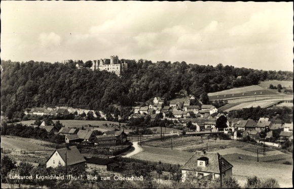 Ak Kranichfeld in Thüringen, Gesamtansicht, Oberschloss