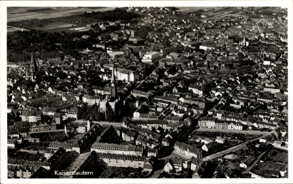 Postcard Kaiserslautern in the Palatinate, aerial photograph