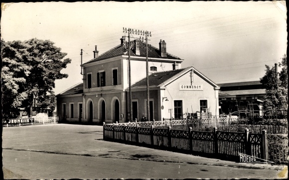 Ak Commercy Lothringen Meuse, Bahnhof