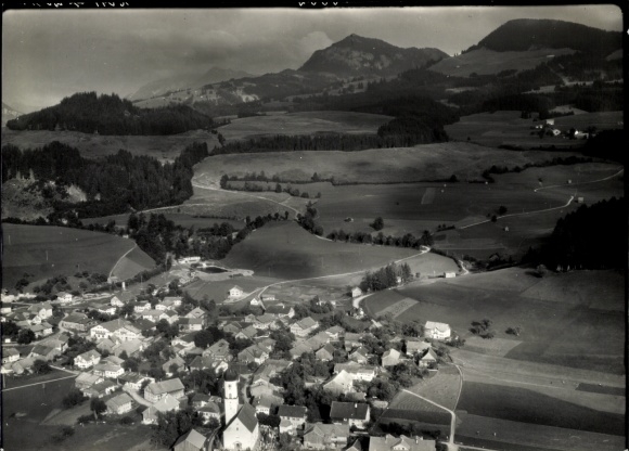 Postcard Altstädten Sonthofen im Allgäu, aerial photograph