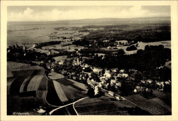 Ak Wildenroth Grafrath Opper-Beieren, luchtfoto