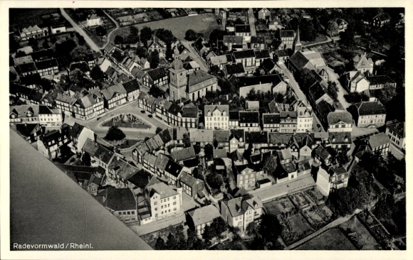 Postcard Radevormwald Bergisches Land, aerial photograph of urban architecture, house layout
