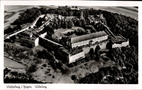 KP Weißenburg w środkowej Frankonii Bawaria, Wülzburg, zdjęcie lotnicze