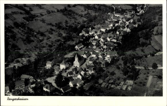 Postcard Rengershausen Bad Mergentheim in Tauberfranken, aerial photograph