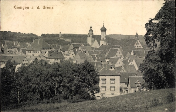 Ak Giengen an der Brenz, Teilansicht vom Ort