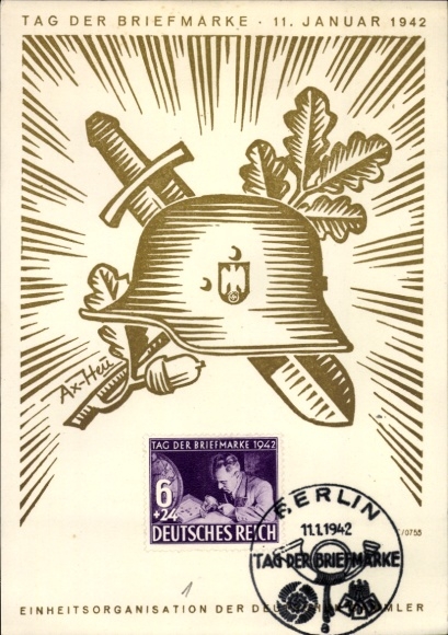 Artist PC Axster Heudtlaß, Stamp Day 1942, KdF
