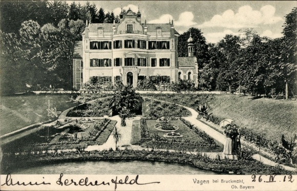 Postcard Vagen Bruckmühl in Upper Bavaria, Villa frontal
