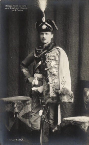 Ak Herzog Carl Eduard von Sachsen-Coburg-Gotha in Uniform