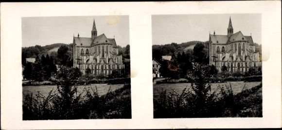 Stereo Raumbild Foto Schöne Heimat Nr. 13, Altenberg Odenthal Bergisches Land, Altenberger Dom