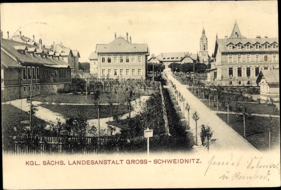 Postcard Großschweidnitz in Saxony, Royal Saxon State Institute