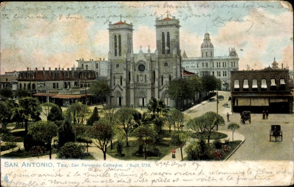 Ak San Antonio Texas, de VS, de kathedraal van San Fernando
