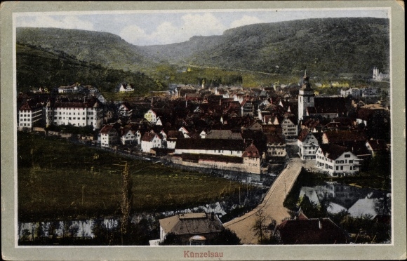 Postcard Künzelsau am Kocher Hohenlohekreis, general view