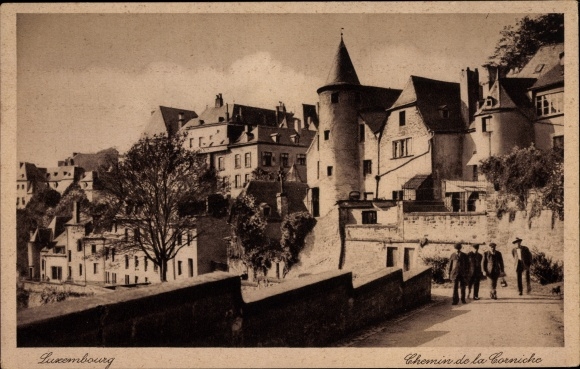 Postcard Luxemburg, Chemin de la Corniche
