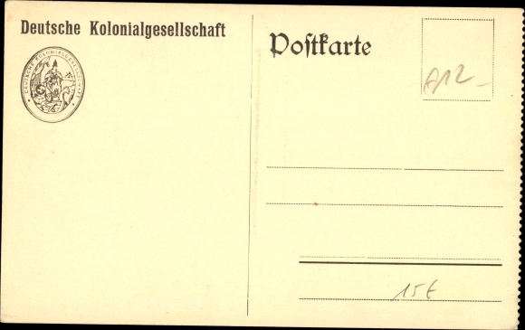 Postcard German Colonial Society, art in the life of the Negro