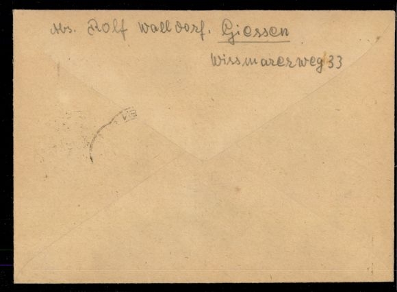 Early use 919 Giessen 27.2.1946 on letter