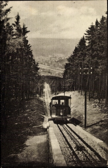 Ak Heidelberg am Neckar, Der neue elektrische Bahn nach dem Königstuhl