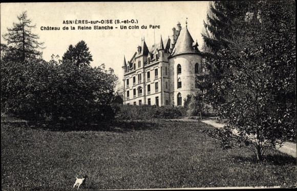 Ak Asnières sur Oise Val d'Oise, Chateau de la Reine Blanche