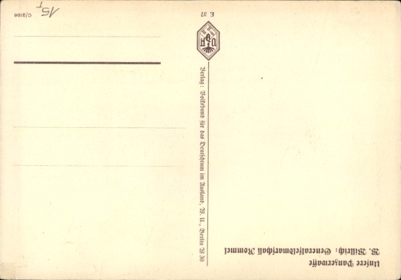Artist Postcard Willrich, Wolfgang, Major General Rommel, Knight's Cross recipient, Panzer Division, VDA
