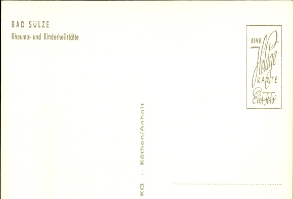 Postcard Bad Sülze in Mecklenburg, rheumatism and children's sanatorium, flag