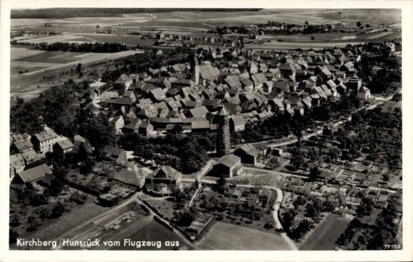 Postcard Kirchberg im Hunsrück, aerial photograph