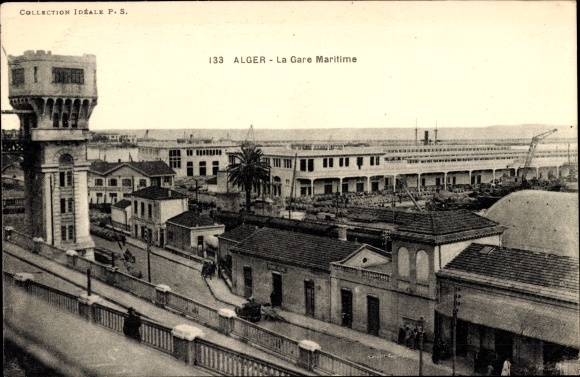 Ak Algiers Algerije, La Gare Maritime
