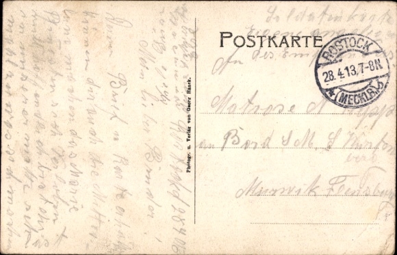 Postcard Schwaan in Mecklenburg, Rostocker Straße