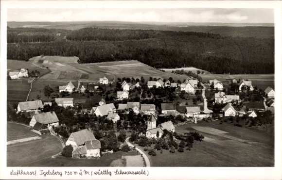 Ak Igelsberg Freudenstadt im Schwarzwald, Fliegeraufnahme