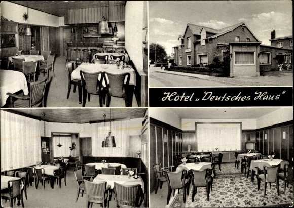 Ak Lägerdorf in Holstein, Hotel Deutsches Haus, eetkamer, Dorfstrasse 18