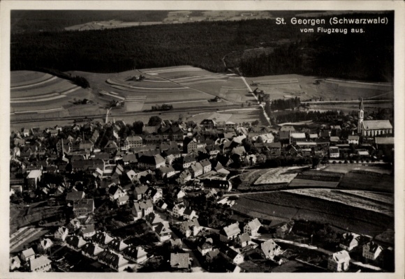 Ak Sankt Georgen im Schwarzwald, Fliegeraufnahme