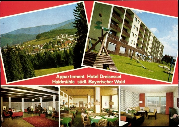 Ak Haidmühle Bayrischer Wald Niederbayern, Dreisessel Hotel, Inneres