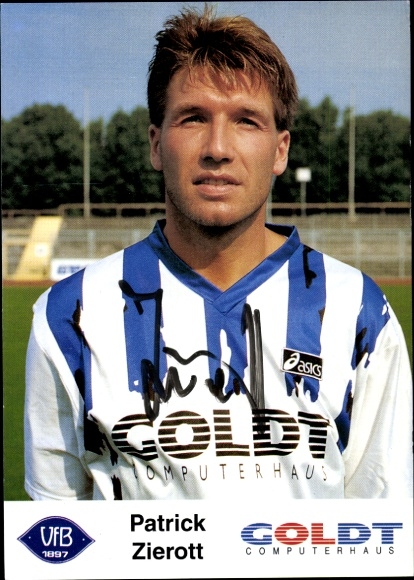 Autograph card footballer Patrick Zierott, VfB Oldenburg, autograph