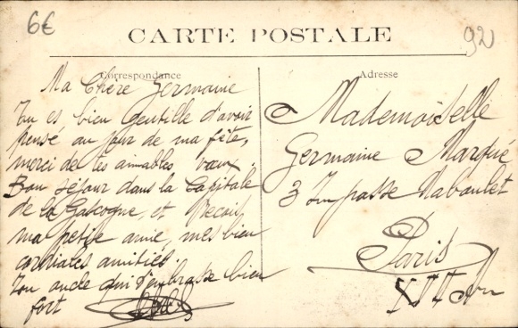 Postcard Courbevoie Hauts de Seine, Perspective du Boulevard de Courbevoie
