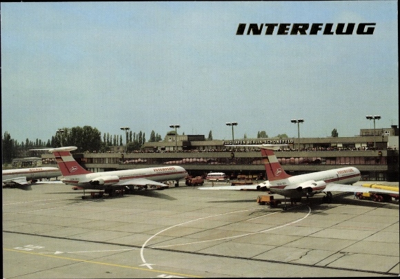 PC Schönefeld near Berlin, airport, Interflug DDR 3EC, passenger aircraft